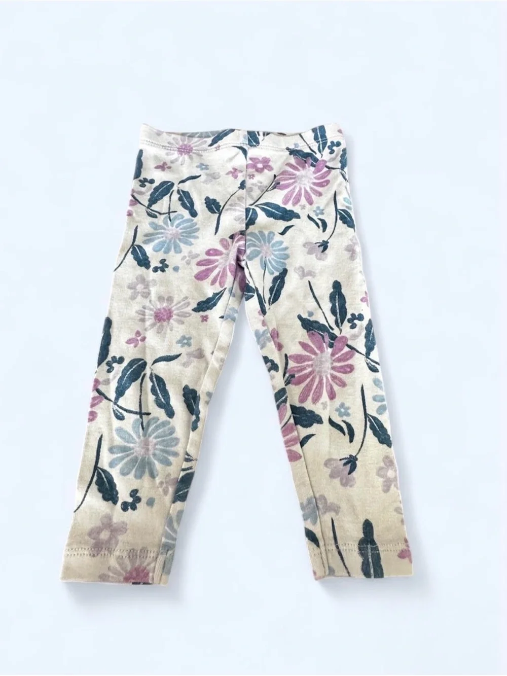Carter's Lilac Leggings with Pink and Blue Floral Pattern